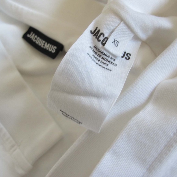 JACQUEMUS Le Bahia Court Cotton Shirt XS Crop Top Minimalist Avant Garde - Picture 9 of 9